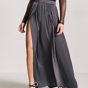 Satin forever 21 maxi with side slit.